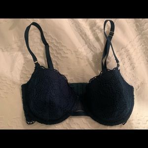 32 D DKNY lace bra in dark turquoise